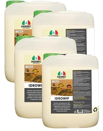 MARBEC IDROWIP 5LTX4PZ Protettivo idrorepellente per materiali lapidei assorbenti: cotto, pietra, intonaci e agglomerati cementizi