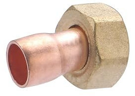 Racor recto 2 piezas soldar hembra 3/8 - Ø10 con tuerca cautiva | Conexión resistente y duradera | Para fontanería y calefacción | Instalación segura y precisa | Montaje fácil | QUICK PLOMBERIE