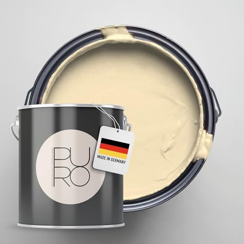 Livingwalls PURO Premium Wandfarbe c9000 - Malerfarbe für Wohnräume und Arbeitszimmer mit sehr hoher Deckkraft - matte hochwertige in Beige - 2,5l