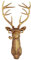DAUERHAFT Hirsch Wandskulptur, künstliches Hirschgeweih Wanddekoration mit Brille und Pfeife, Hirsch Wandhalterung, geometrischer Hirsch Tier Wandbehang Dekor, für Wohnzimmer