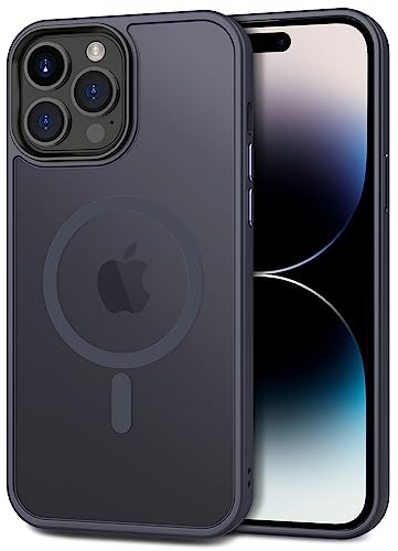 CACOE für iPhone 14 Pro Hülle mit Kameraschutz, Kompatibel mit MagSafe, Stoßfest Kratzfest Magnetisch Rückseite Handyhülle für iPhone 14 Pro Case Transluzente