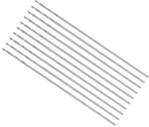 CoCud Micro Taladro Brocas, 0,3mm Diámetro 20mm Total Longitud, 6542 Alta Velocidad Acero Totalmente Rectificado Brocas Helicoidales - para Cobre Metal Madera, 10uds