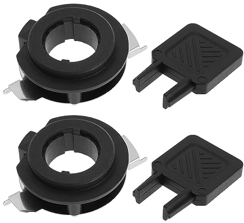 eMagTech 2 Stück H7 LED Scheinwerferlampen Adapter mit H7 Adapter Installationsschlüssel H7 Halterung Sockel Basishalterung Befestigungsclips Scheinwerferbaugruppen