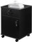 CLIPOP Lockable Filing Cabinet Wooden Drawer Mobile File Cabinet with 1 Closed Storage and 4 Rolling Wheels, Home Office Under Desk Table for A4 Paper Letters File Folders, Black