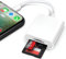 Oblinple 2 in 1 Lettore di Schede SD per iPhone iPad, Lightning Micro SD Card Reader Adattatore per Schede con Doppio Slot per TF SD, Camera Fotocamera per Scheda di Memoria