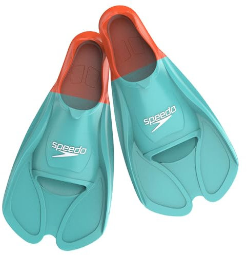 Speedo Unisex Erwachsene Biofuse Flossen für Schwimmtraining | Bequemer Sitz | Ergonomisches Design | Schwimmtraining Trainingshilfen, Arctic Glass, 4-5