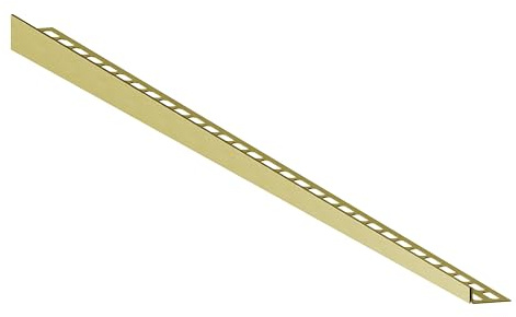 Aquabad Clive Profilé dégradé en inox pour douche à l'italienne en or brossé 120cm, version droite, hauteur bord 12mm