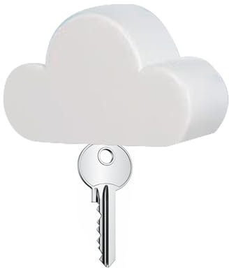 Magnetisches Schlüsselbrett für die Wand – Wolkenschlüssel-Organizer, weißer Wolken-Schlüsselhalter, Organizer mit Wolken-Design, Heimdekorationen, Wolkenschlüsselhalter, Neuheit, hält mehrere
