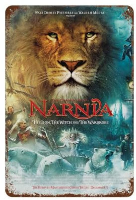 Filmposter The Chronicles of Narnia The Lion, The Witch And The Wardrobe, Wanddekoration, Kunst, Metallblechposter, moderne Heimdekoration, Kunst, Metallposter, Hausbar, Ladendekorationen,