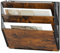 Solinxe Porte Document Mural 3 Étages en Bois - Organisateur Bureau A4 pour Papiers, Revues, Fichiers avec Rangement Intégré, Noir/Antique (Maison, École, Bureau)