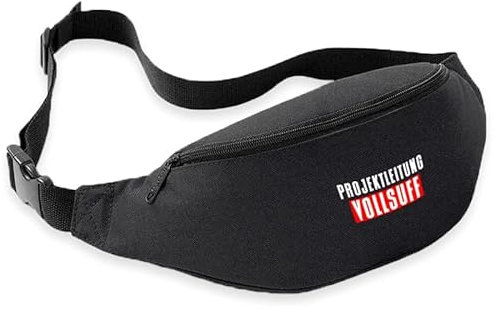 Projektleitung Vollsuff - Bauchtasche - Bauchtasche | Malle | Party | Urlaub | lustige Sprüche | Festival | Umhängetasche | Schwarz