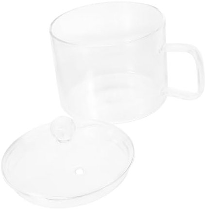 SHOWERORO Heat-Resistant Glass Cooking Pot with Lid and Handle Glass Saucepan for Food Soups Noodles and Vegetables Kitchen Cookware for Home Use