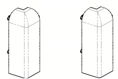 ZOCCOLINO BATTISCOPA PVC CAVO, FUNZIONE PASSACAVO PREZZO VENDITA AL METRO) IN BARRE DA 2,5 METRI) PUÒ CONTENERE CAVI ELETTRICI (ANGOLO ESTERNO 2Pz)