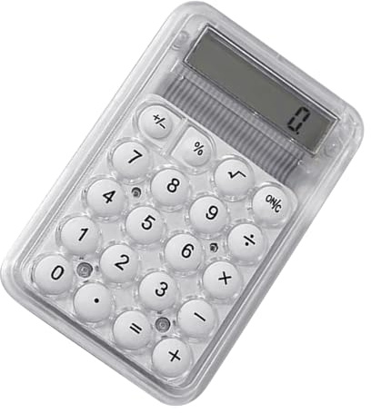 Clear Candy Color Calculator With Large LCD Display 8 Digit Mechanical Calculator Pocket Calculator For Studnet Teacher