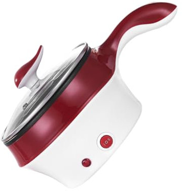 MOTHNUR Mini Olla Eléctrica Multifuncional Antiadherente Acero Inoxidable Tapa Para Hogar y Cocina