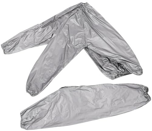 GAROZATION Conjunto Deportivo Traje De Sauna Unisex 0,1 Mm Plata, Ropa De Sauna Ligera y Flexible para Fitness y Entrenamiento, Incluye Camiseta y Pantalón, Adecuado para Quemar Grasa y Sudoración