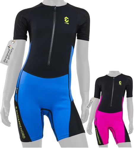 DYNAMICNORD - Muta Shorty 2 mm per bambini neoprene - Progettata in Germania - Muta da 2 mm con Lycra per protezione dal freddo e dal sole, muta, costume da bagno, Protezione Termica e UV per Nuoto