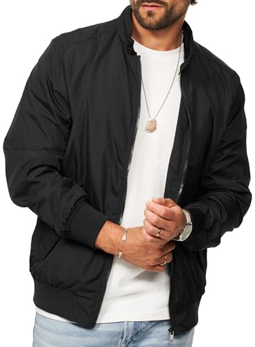 Soulstar Herren Blousonjacke als leichte Harrington-Jacke - Dünne Bomberjacke mit Stehkragen als Übergangsjacke für Männer - Men's Jacket