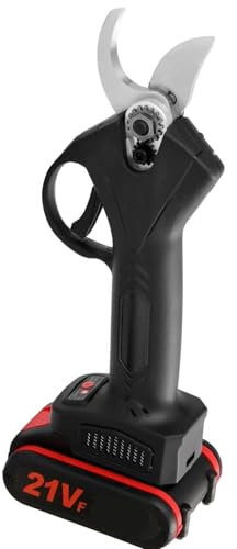 TIEOAXFT Garden Scissors Cordless Electric Pruner 88VF 21V 30mm Electric Pruner Rechargeable Battery Pruning Shears Garden Cutter(Red)