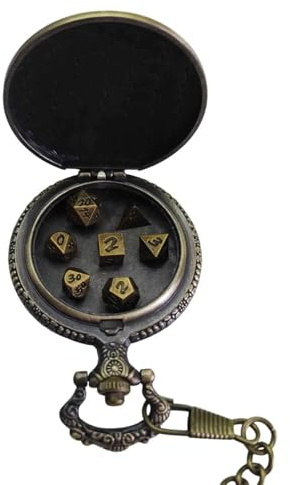 Dice4friends Würfelset: Metall Amulet – Dragon (7)