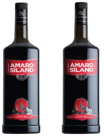 Amaro Silano Liquore Di Erbe E Radici Aromatiche Bosco 30% Gradazione Alcolica - 2 Bottiglie da 100 cl - Made in Italy -