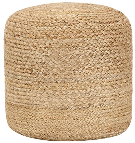 Frdhee Sitzhocker Mit Stauraum,Handgefertigter Sitzpuff 40 x 45 cm Jute,Fußablage für Wohnzimmer, Badezimmer, und Flur