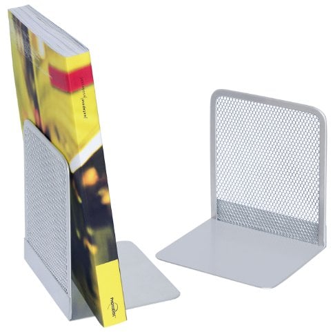 Wedo 651254 Buchstützen Office (2er Set, Drahtmetall) silber