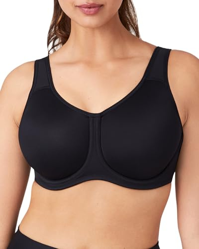 Wacoal Damen Full Support Bügel-Sport-BH, Schwarz, 90F