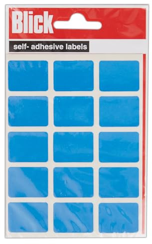 Blick Labels, Blue, Self Adhesive Stickers Office Pack, Rectangular, 19mm x 25mm, 105 Labels, for Home, Office, Family, School, Holiday Calendar Organising, Planner, Rewards Chart, Colour Coding