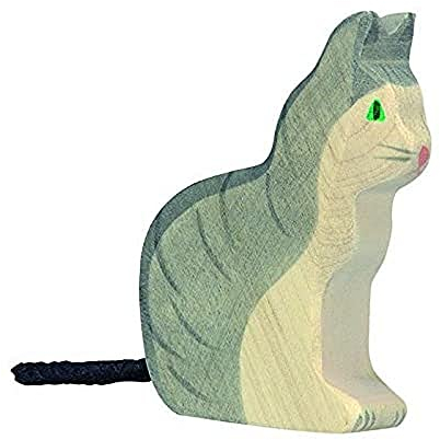 Holztiger Katze, sitzend, 80055