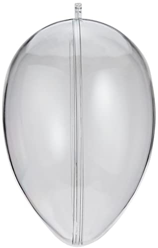 Rayher 3936037 Plastik-Ei, 2tlg., 16 cm, kristall
