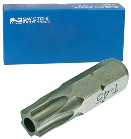 SW STAHL Schraubendrehbit, 8 mm, TR-Profil, T45 04186T45 | Robustes Werkzeug Zubehör für Werkstatt und Industrie, präzise Passform, langlebiger Spezialstahl, TR-Profil T45 Bit