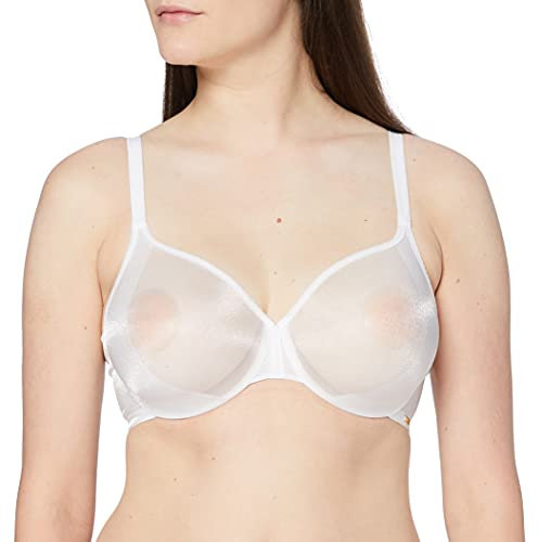 Gossard Women's Glossies Sheer U/Wired Bra, White, 34G UK