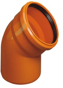 KG-Bogen DN 110/100 Neigung 15 Grad