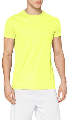 Stedman Apparel Men's Active Sports-T/ST8000 Slim Fit Classic Short Sleeve T-Shirt, Cyber Yellow, Medium