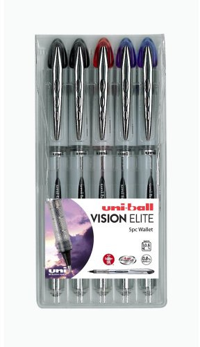 Uni-ball Vision Elite UB-200 Tintenroller 5 Stück farbig sortiert