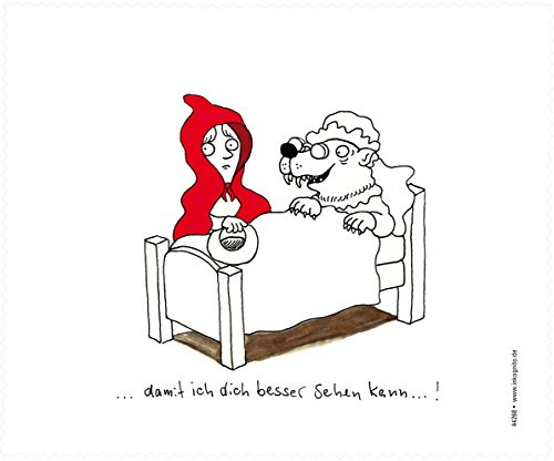 Inkognito Brillenputztuch 18 x 15 cm • 44268 ''Rotkäppchen Künstler Martin Scheffler