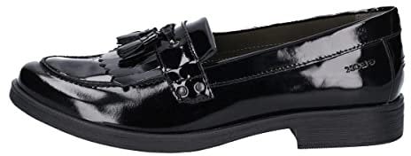 Geox Girls Jr Agata Moccasins, Black, 1.5 UK Child