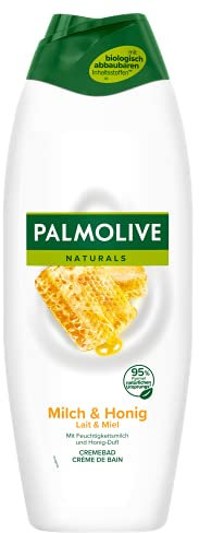 Palmolive Cremebad Naturals Honig und Feuchtigkeitsmilch, 1 x 650 ml - Schaumbad für ein spürbar weiches & frisches Hautgefühl, dermatologisch getestet