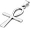 JewelryWe Ankh Kreuz Halskette Silber: Edelstahl Klassische Ägyptisches Zeichen Anch o. Ankh Kreuz Anhänger mit 54cm Kette Religiöse Ägyptischer Amulett Schmuck Geschenk für Herren Damen