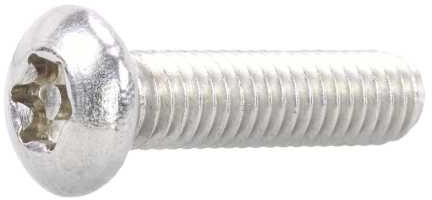 Reidl Sicherheitsschrauben Halbrundkopf metrisches Gewinde PIN Torx 8 x 20 mm A2 blank 100 Stück