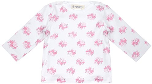 Sense Organics Baby-Mädchen Luna Langarmshirt Top, Rosa (AOP Roses SP 180040), 68 (Herstellergröße: 3M)