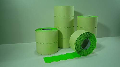 10000 Preisetiketten 32 x 19 mm Etiketten leucht-grün permanent für Meto