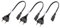 shortix Lot de 3 câbles d'alimentation courts (câble d'alimentation avec fiche plate européenne vers prise Euro 8) Noir 30 cm