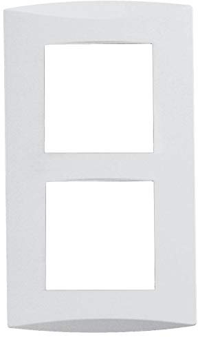 Plaque double verticale blanche entraxe 57mm design ALVAIS SCHNEIDER ELECTRIC ALB81257