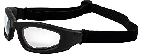 EPOCH Motorradbrille gepolstert mit klaren Gläsern ANSI z87.1