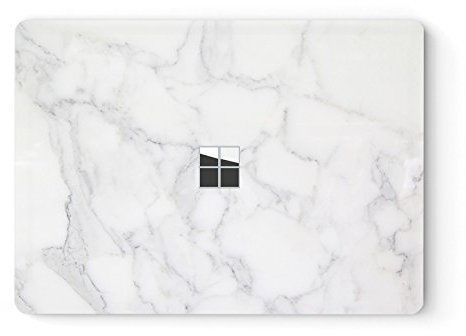 Microsoft Surface Laptop Skin White Marble Cut logo Surface Book 2 Top Stickers (Surface Book 2-15”)