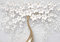 wandmotiv24 Fototapete Baum Weiß 1, XL 350 x 245 cm - 7 Teile, Wanddeko, Wandbild, Wandtapete, Gold, Wand, Blumen M1805