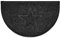 Nicoman Star Shape Embossed Entrance Door Mat Non Slip Dirt Trapper PVC Spaghetti Mat with Rubber Base, Jet Washable Quick Drying Doormat Watertight Indoor or Outdoor - (Half-Moon, Black, 70 x 44cm)