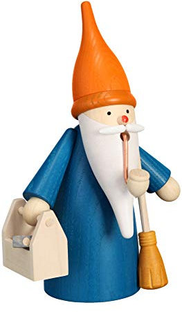 Seiffener Volkskunst | Räuchermännchen Erzgebirge Wichtel | 16 cm | erzgebirgische Holzkunst Weihnachten | 12324 | Hauswichtel